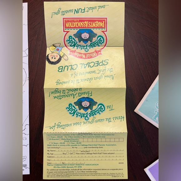 ❤️3/$25 Vintage 1988 Cabbage Patch Kids Brochure Bundle Family Tree - Picture 6 of 12